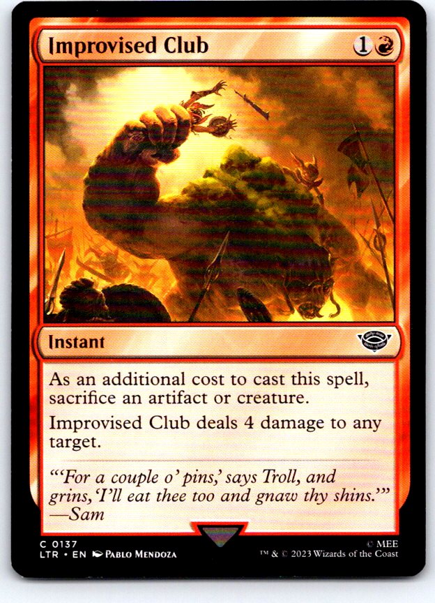Improvised Club 137 Universes Beyond: LOTR Magic: The Gathering NM