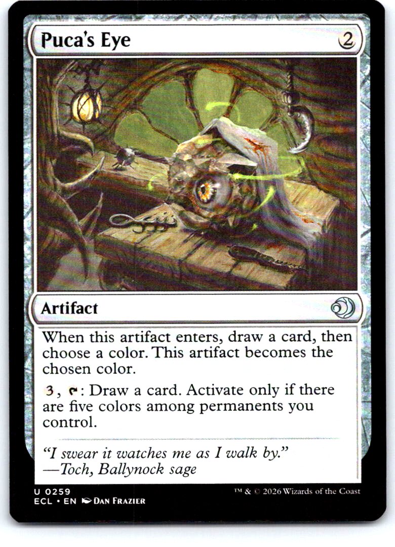 Puca's Eye 259 Uncommon Lorwyn Eclipsed Magic: The Gathering Near Mint