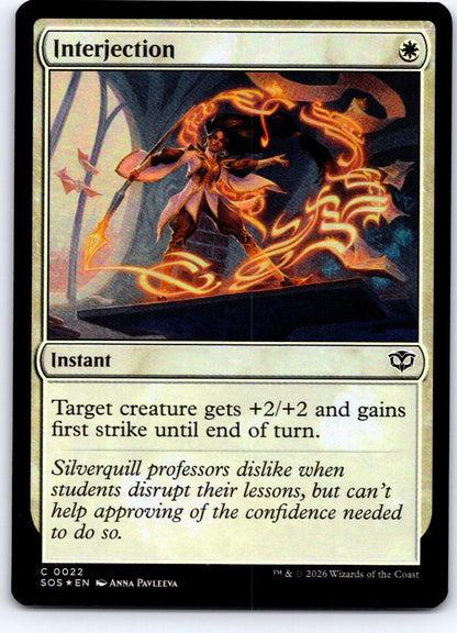Interjection 22 Common Secrets of Strixhaven Magic: The Gathering Foil Near Mint