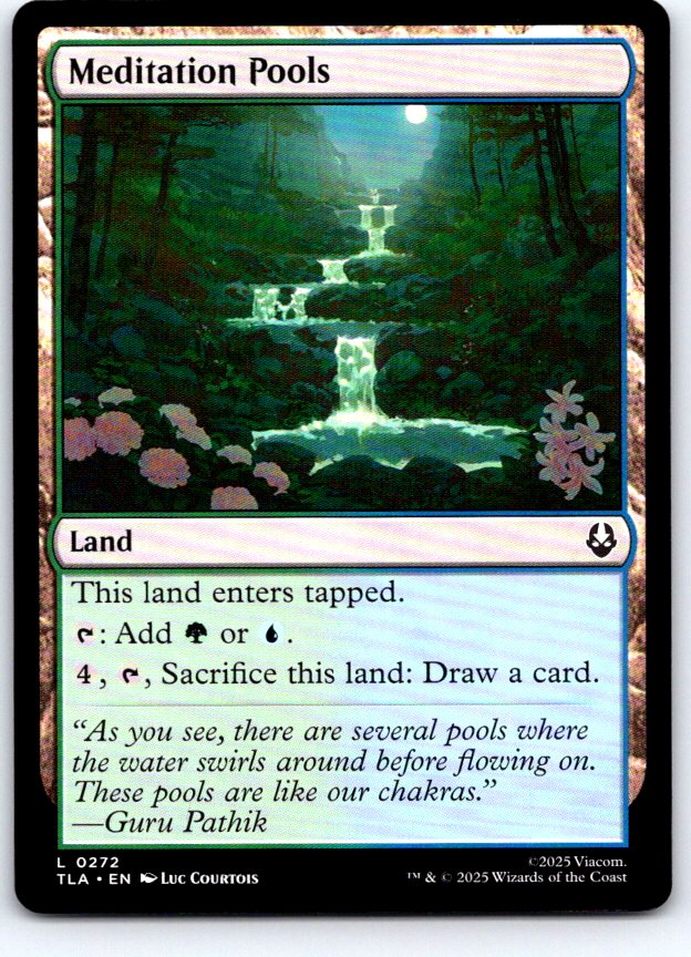 Meditation Pools 272 Land Avatar: The Last Airbender Magic: The Gathering NM