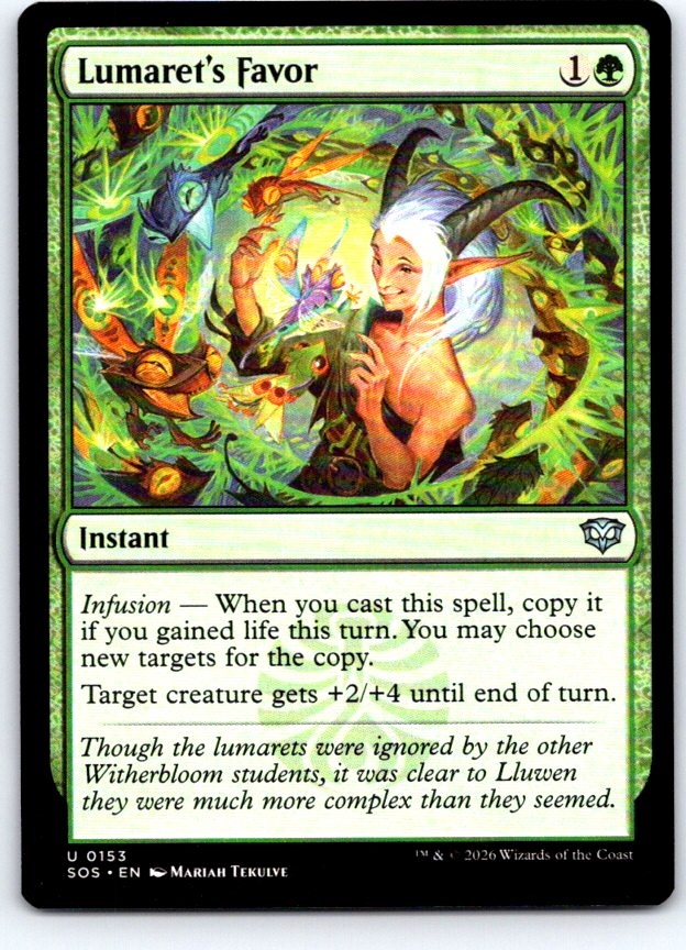 Lumaret's Favor 153 Uncommon Secrets of Strixhaven Magic: The Gathering NM