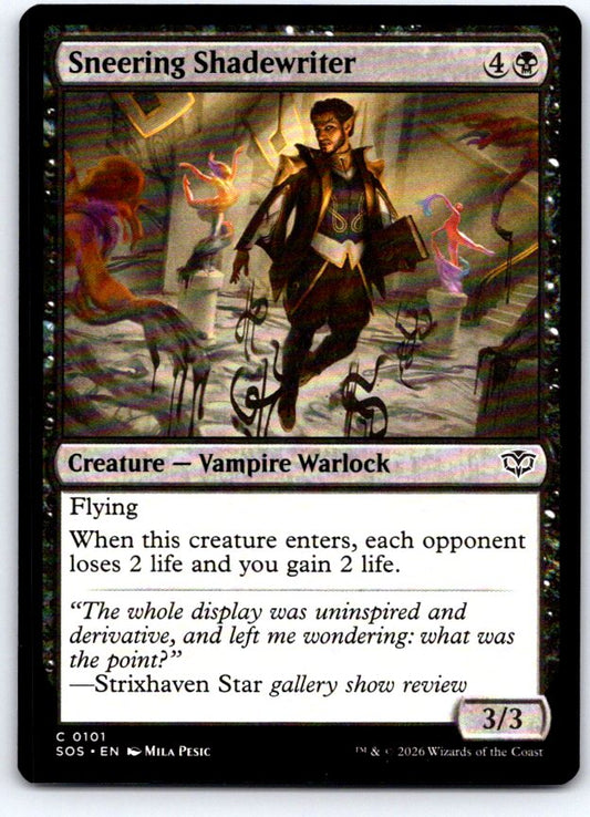 Sneering Shadewriter 101 Common Secrets of Strixhaven Magic: The Gathering NM