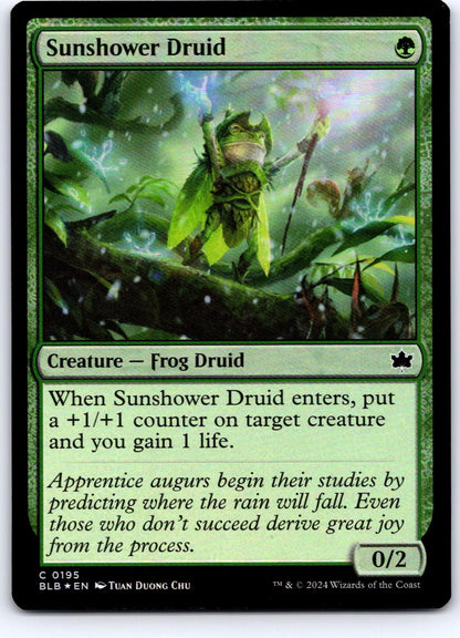 Sunshower Druid 195 Common Bloomburrow Magic: The Gathering Foil Near Mint