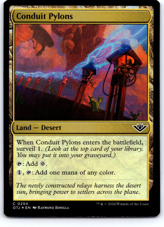 Conduit Pylons 254 Outlaws of Thunder Junction Magic: The Gathering Foil NM