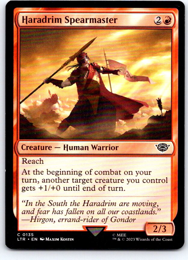 Haradrim Spearmaster 135 Universes Beyond: LOTR Magic: The Gathering NM