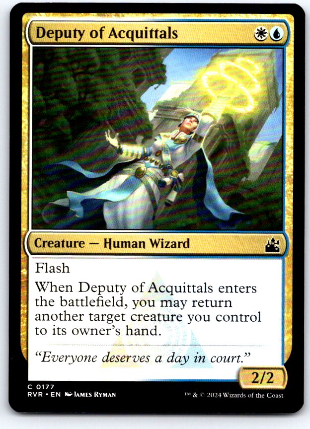 Deputy of Acquittals 177 Common Ravnica Remastered Magic: The Gathering NM