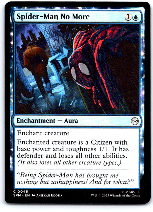 Spider-Man No More 45 Common Marvel's Spider-Man Magic: The Gathering Near Mint