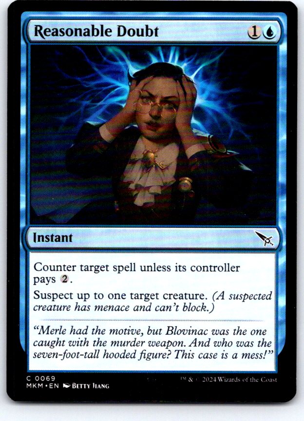 Reasonable Doubt 69 Common Murders at Karlov Manor Magic: The Gathering NM