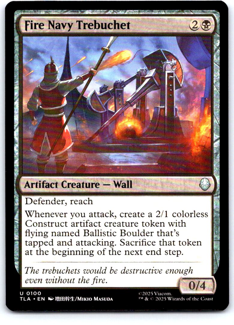 Fire Navy Trebuchet 100 Avatar: The Last Airbender Magic: The Gathering NM