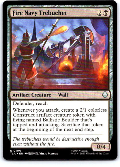 Fire Navy Trebuchet 100 Avatar: The Last Airbender Magic: The Gathering NM