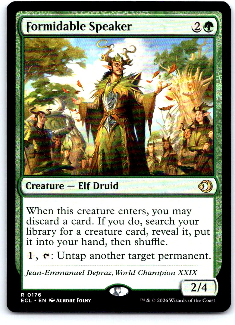 Formidable Speaker 176 Rare Lorwyn Eclipsed Magic: The Gathering Near Mint