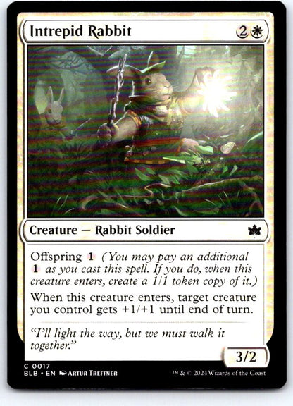 Intrepid Rabbit 17 Common Bloomburrow Magic: The Gathering Near Mint