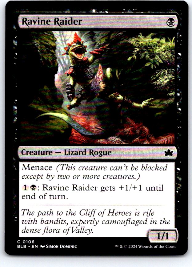 Ravine Raider 106 Common Bloomburrow Magic: The Gathering Near Mint