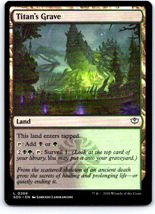 Titan's Grave 266 Land Secrets of Strixhaven Magic: The Gathering Near Mint