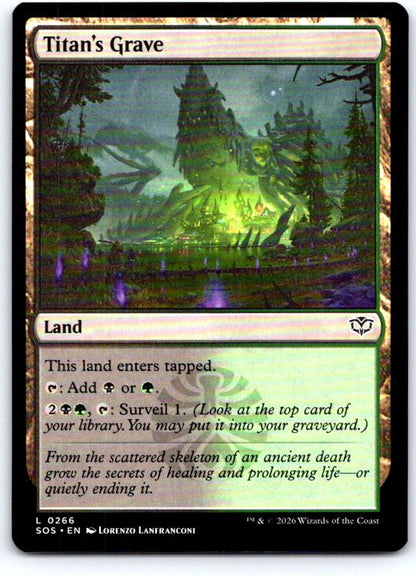 Titan's Grave 266 Land Secrets of Strixhaven Magic: The Gathering Near Mint
