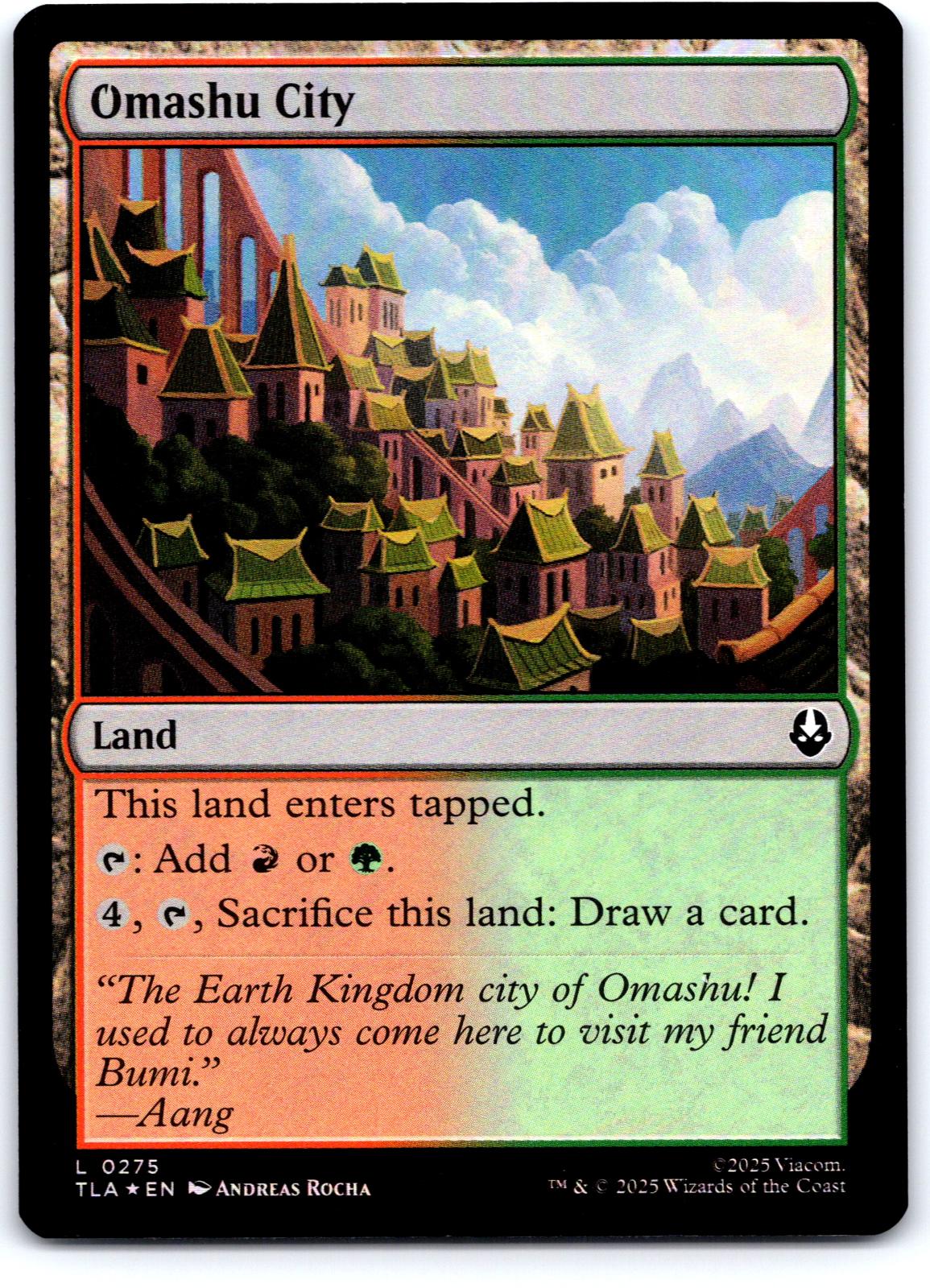 Omashu City 275 Land Avatar: The Last Airbender Magic: The Gathering Foil NM