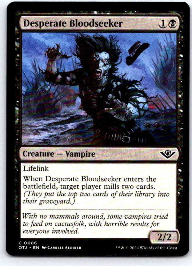Desperate Bloodseeker 86 Outlaws of Thunder Junction Magic: The Gathering NM