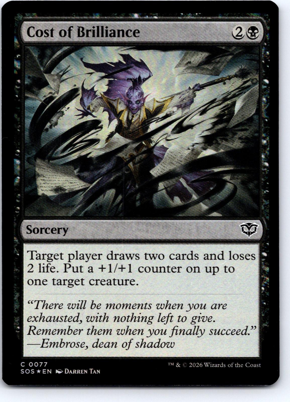 Cost of Brilliance 77 Common Secrets of Strixhaven Magic: The Gathering Foil NM