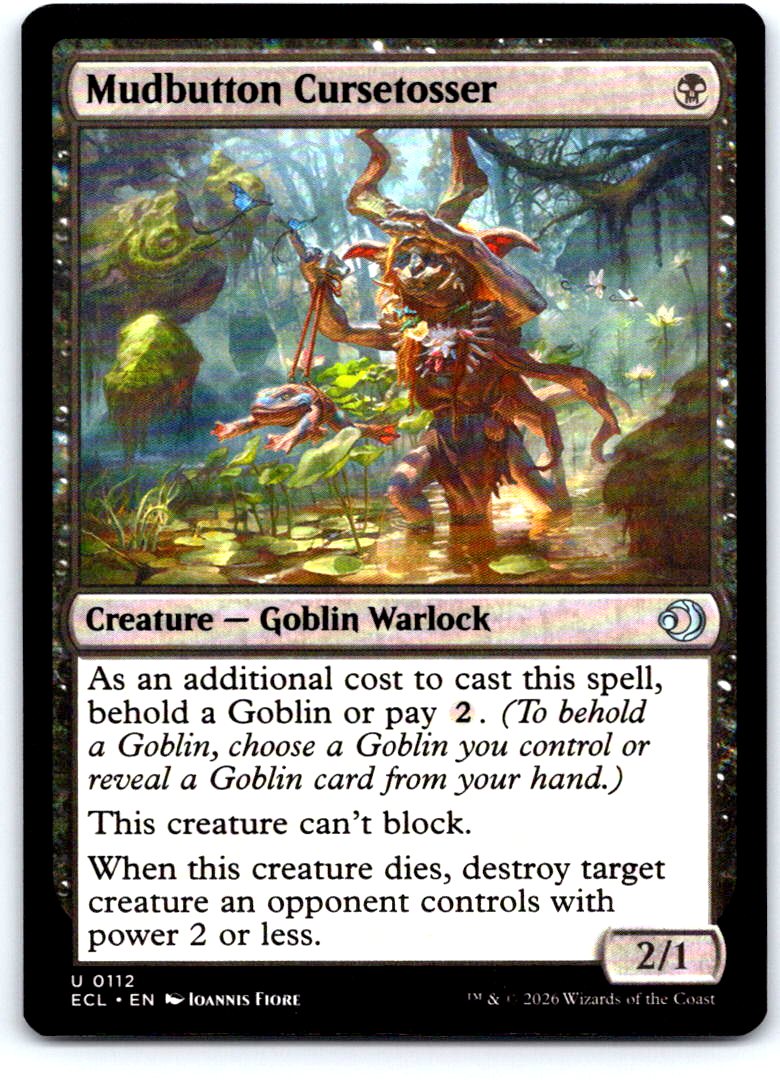Mudbutton Cursetosser 112 Uncommon Lorwyn Eclipsed Magic: The Gathering NM