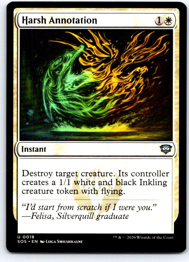 Harsh Annotation 18 Uncommon Secrets of Strixhaven Magic: The Gathering NM