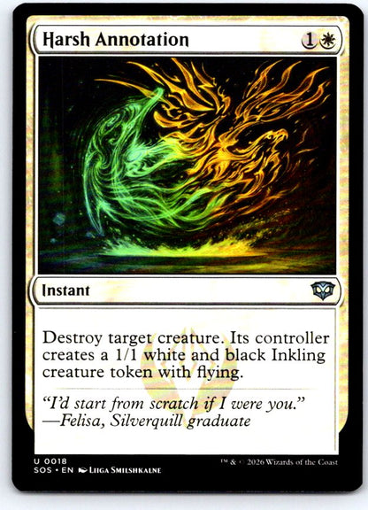 Harsh Annotation 18 Uncommon Secrets of Strixhaven Magic: The Gathering NM