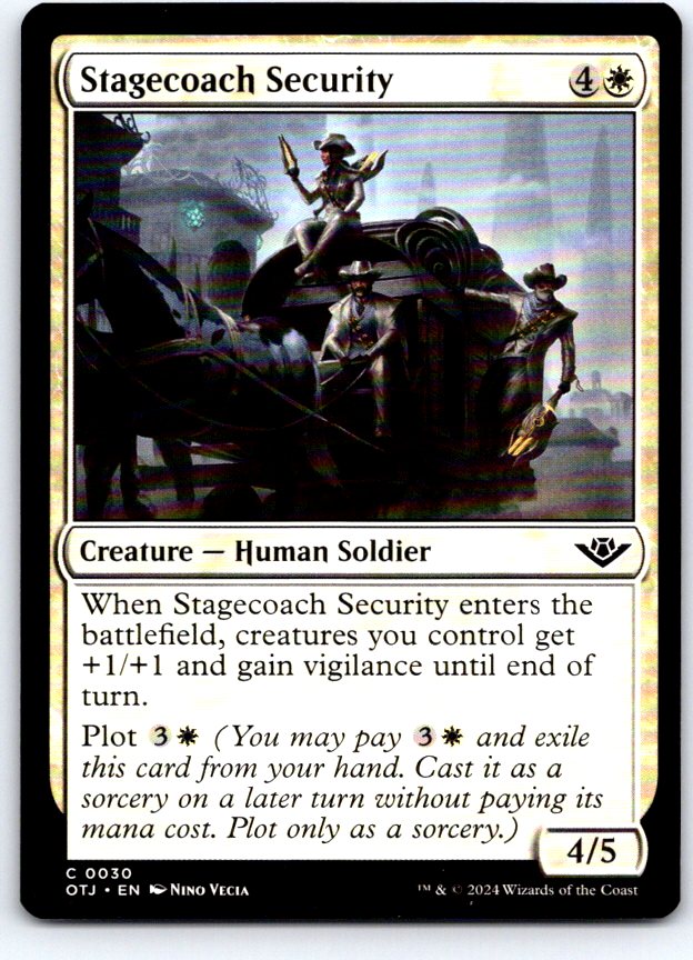 Stagecoach Security 30 Outlaws of Thunder Junction Magic: The Gathering NM