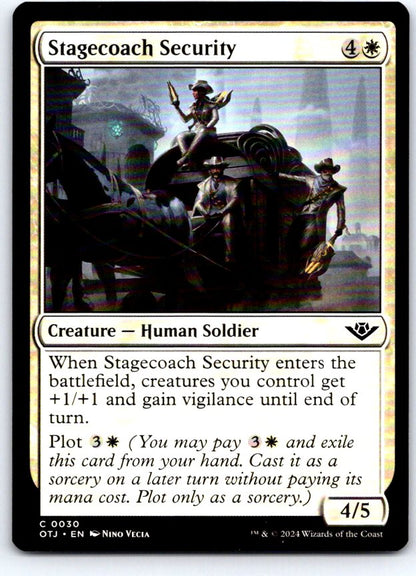 Stagecoach Security 30 Outlaws of Thunder Junction Magic: The Gathering NM
