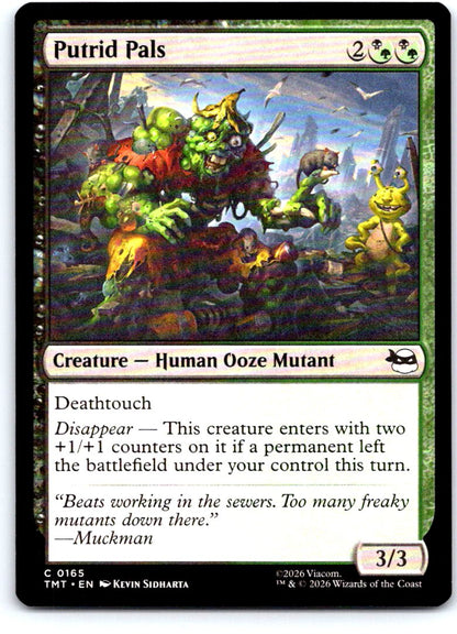 Putrid Pals 0165 Common Teenage Mutant Ninja Turtles Magic: The Gathering NM