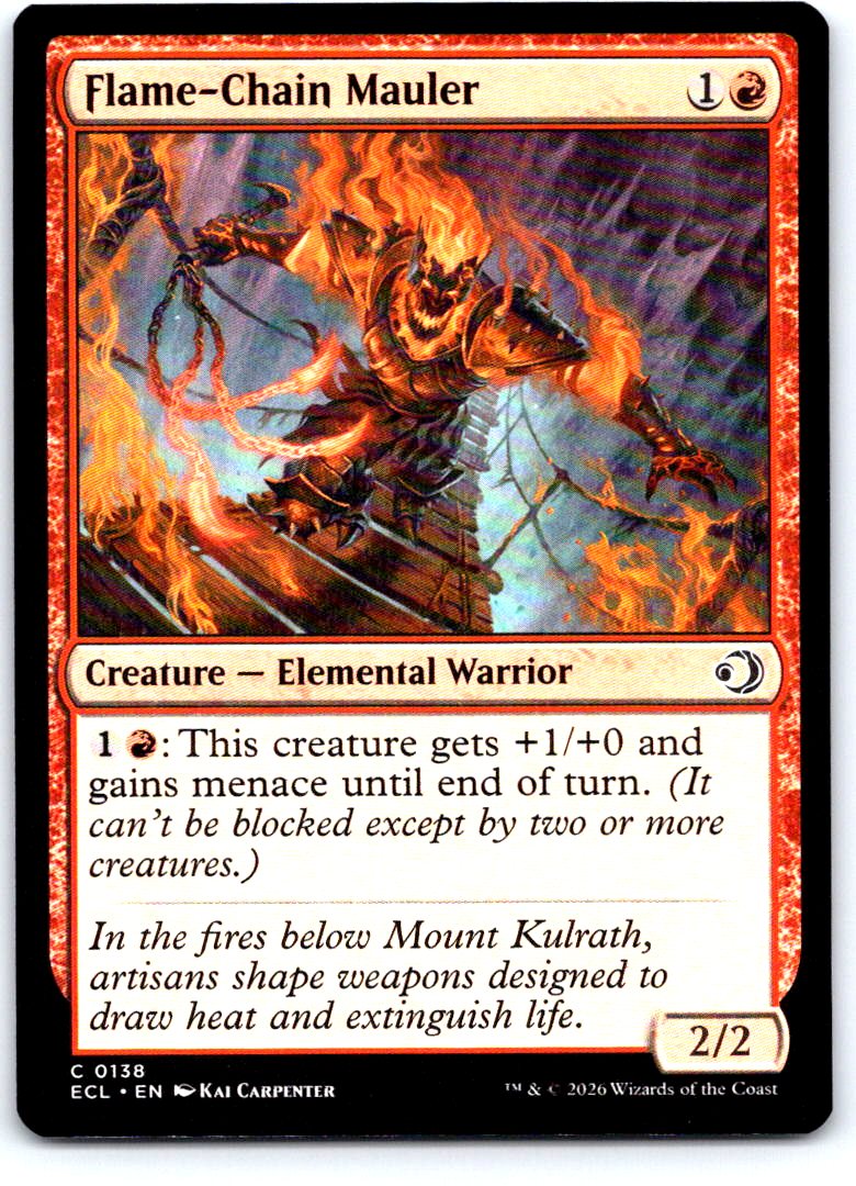 Flame-Chain Mauler 138 Common Lorwyn Eclipsed Magic: The Gathering Near Mint