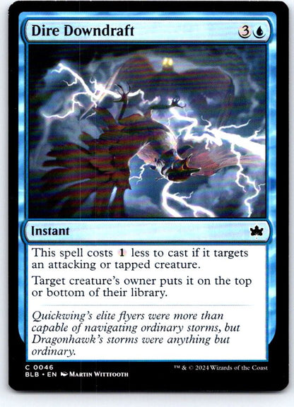 Dire Downdraft 46 Common Bloomburrow Magic: The Gathering Near Mint