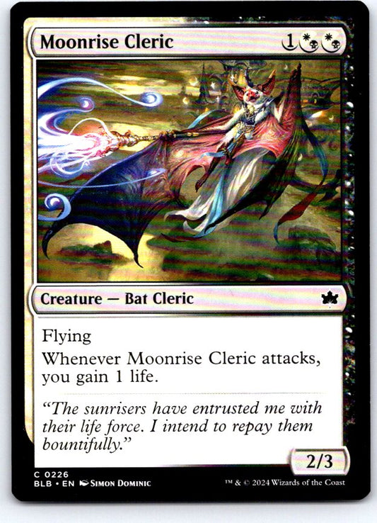 Moonrise Cleric 226 Common Bloomburrow Magic: The Gathering Near Mint