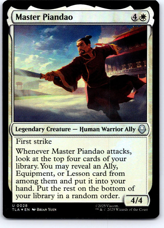 Master Piandao 28 Avatar: The Last Airbender Magic: The Gathering Foil NM