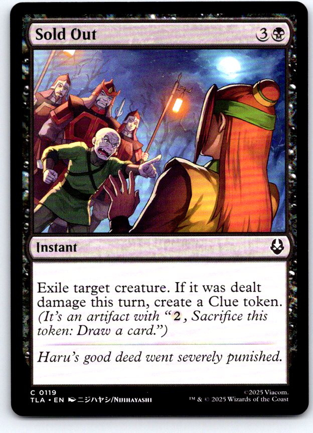 Sold Out 119 Common Avatar: The Last Airbender Magic: The Gathering Near Mint