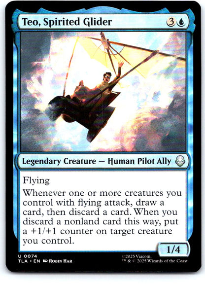 Teo, Spirited Glider 74 Avatar: The Last Airbender Magic: The Gathering NM