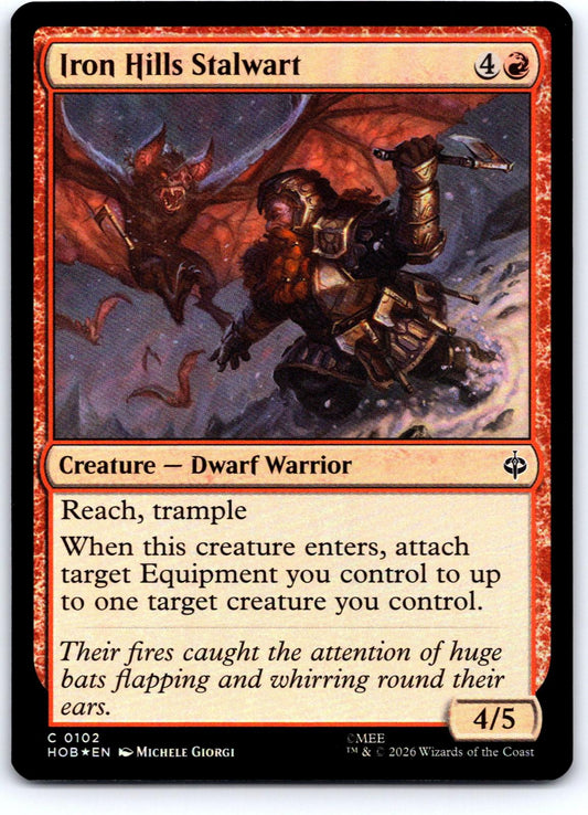 Iron Hills Stalwart 102 Common The Hobbit Magic: The Gathering Foil Near Mint