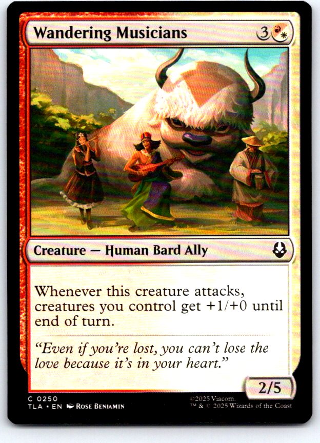 Wandering Musicians 250 Avatar: The Last Airbender Magic: The Gathering NM