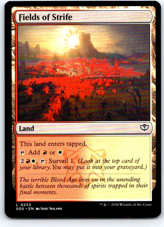 Fields of Strife 255 Land Secrets of Strixhaven Magic: The Gathering Near Mint
