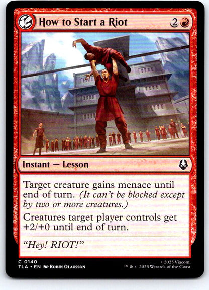 How to Start a Riot 140 Avatar: The Last Airbender Magic: The Gathering NM