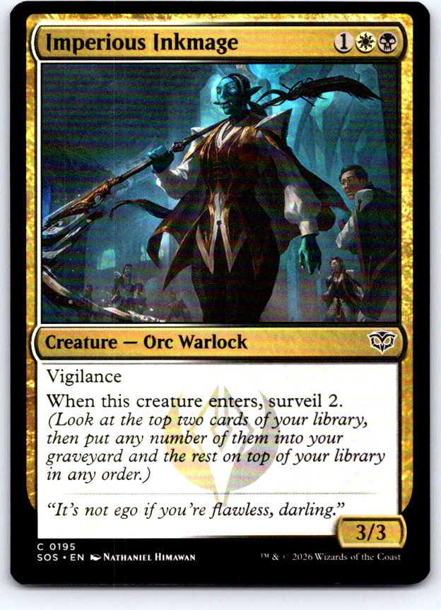 Imperious Inkmage 195 Common Secrets of Strixhaven Magic: The Gathering NM