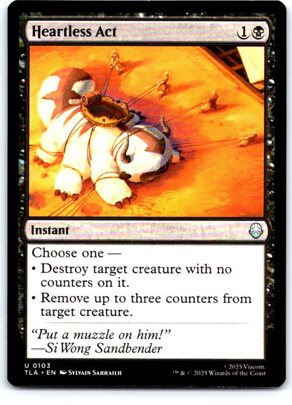 Heartless Act 103 Uncommon Avatar: The Last Airbender Magic: The Gathering NM