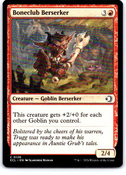 Boneclub Berserker 126 Common Lorwyn Eclipsed Magic: The Gathering Near Mint