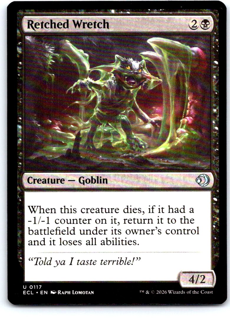 Retched Wretch 117 Uncommon Lorwyn Eclipsed Magic: The Gathering Near Mint