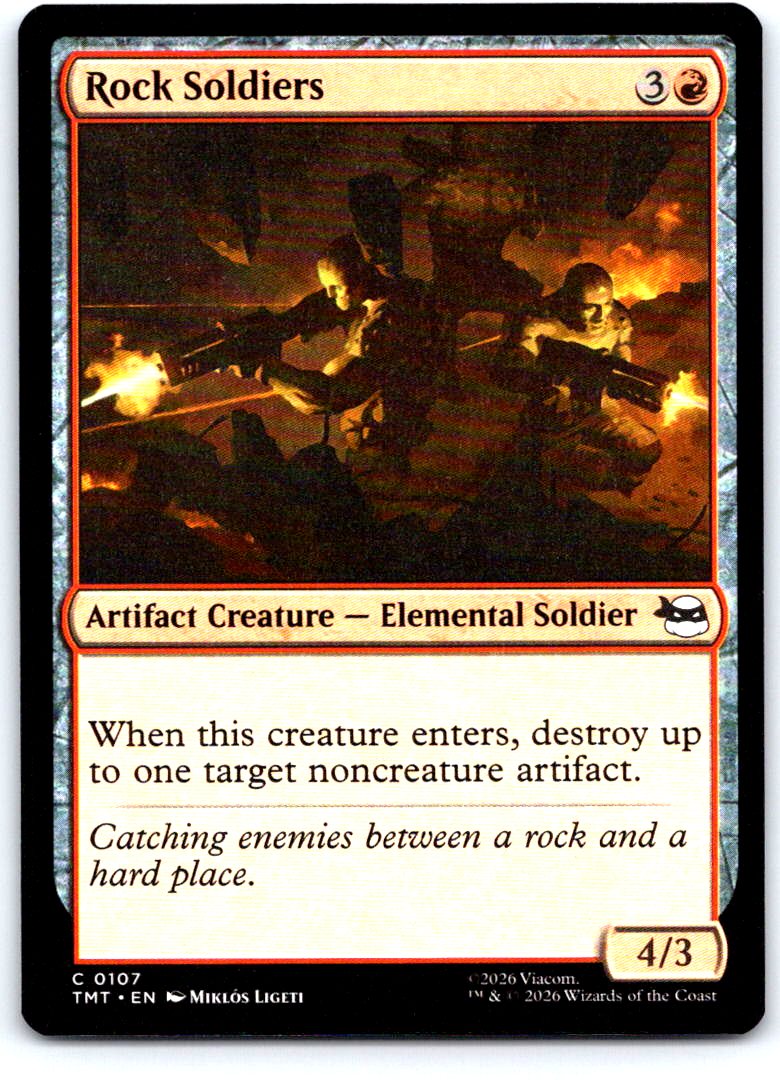 Rock Soldiers 0107 Common Teenage Mutant Ninja Turtles Magic: The Gathering NM