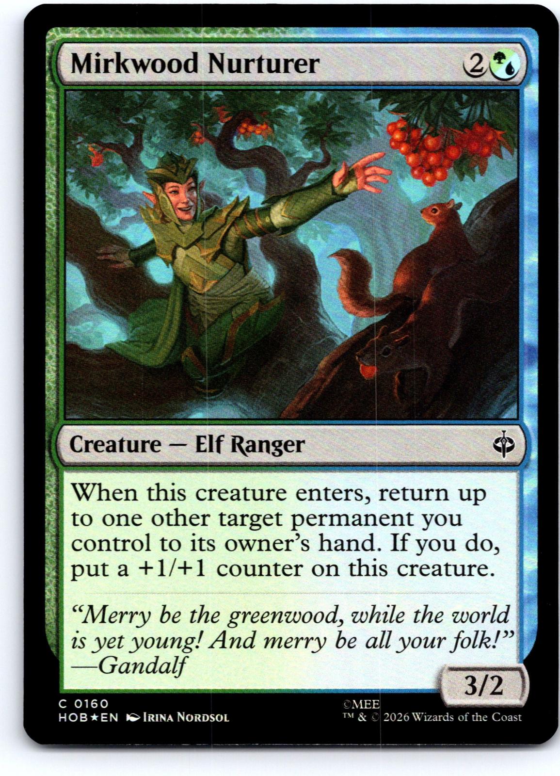 Mirkwood Nurturer 160 Common The Hobbit Magic: The Gathering Foil Near Mint