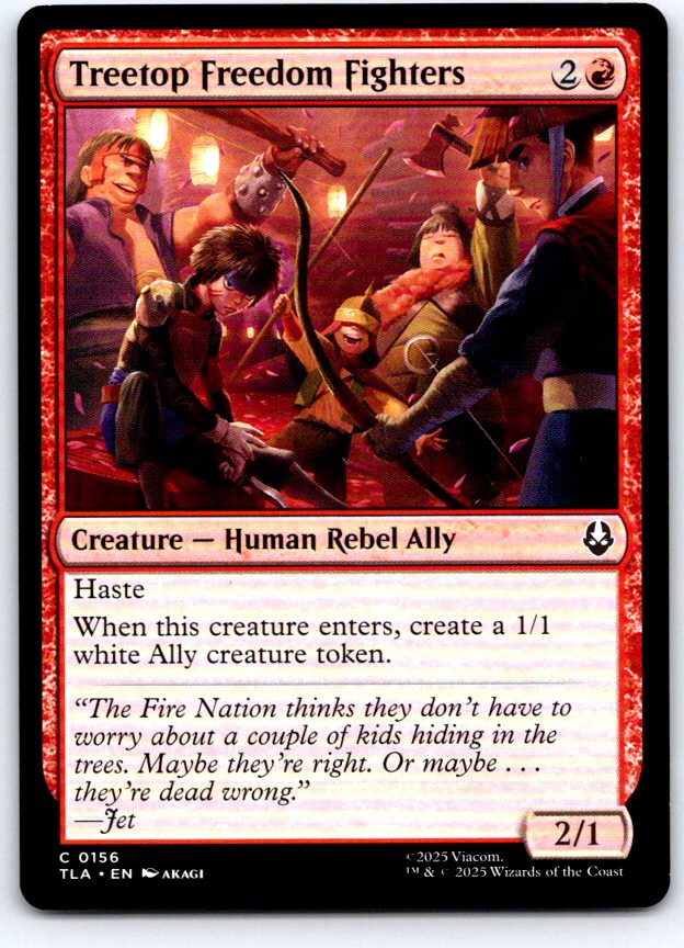 Treetop Freedom Fighters 156 Avatar: The Last Airbender Magic: The Gathering NM
