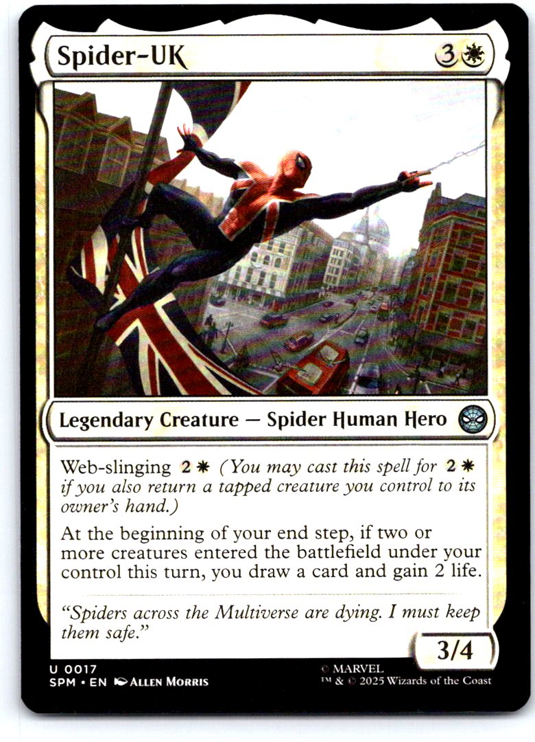 Spider-UK 17 Uncommon Marvel's Spider-Man Magic: The Gathering Near Mint
