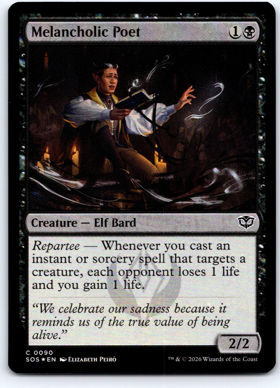 Melancholic Poet 90 Common Secrets of Strixhaven Magic: The Gathering Foil NM
