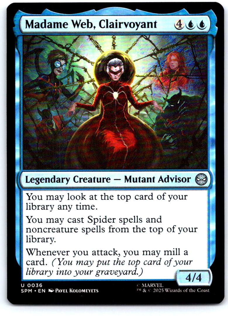 Madame Web, Clairvoyant 36 Uncommon Marvel's Spider-Man Magic: The Gathering NM