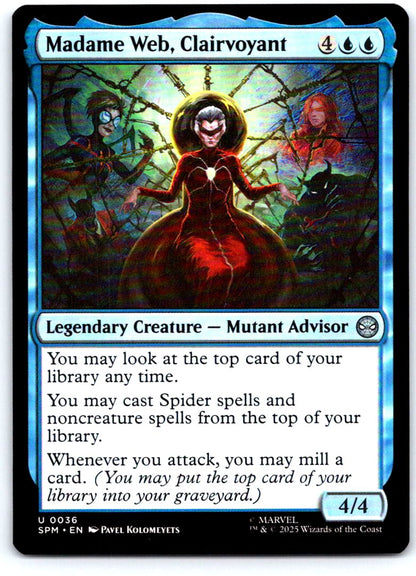 Madame Web, Clairvoyant 36 Uncommon Marvel's Spider-Man Magic: The Gathering NM