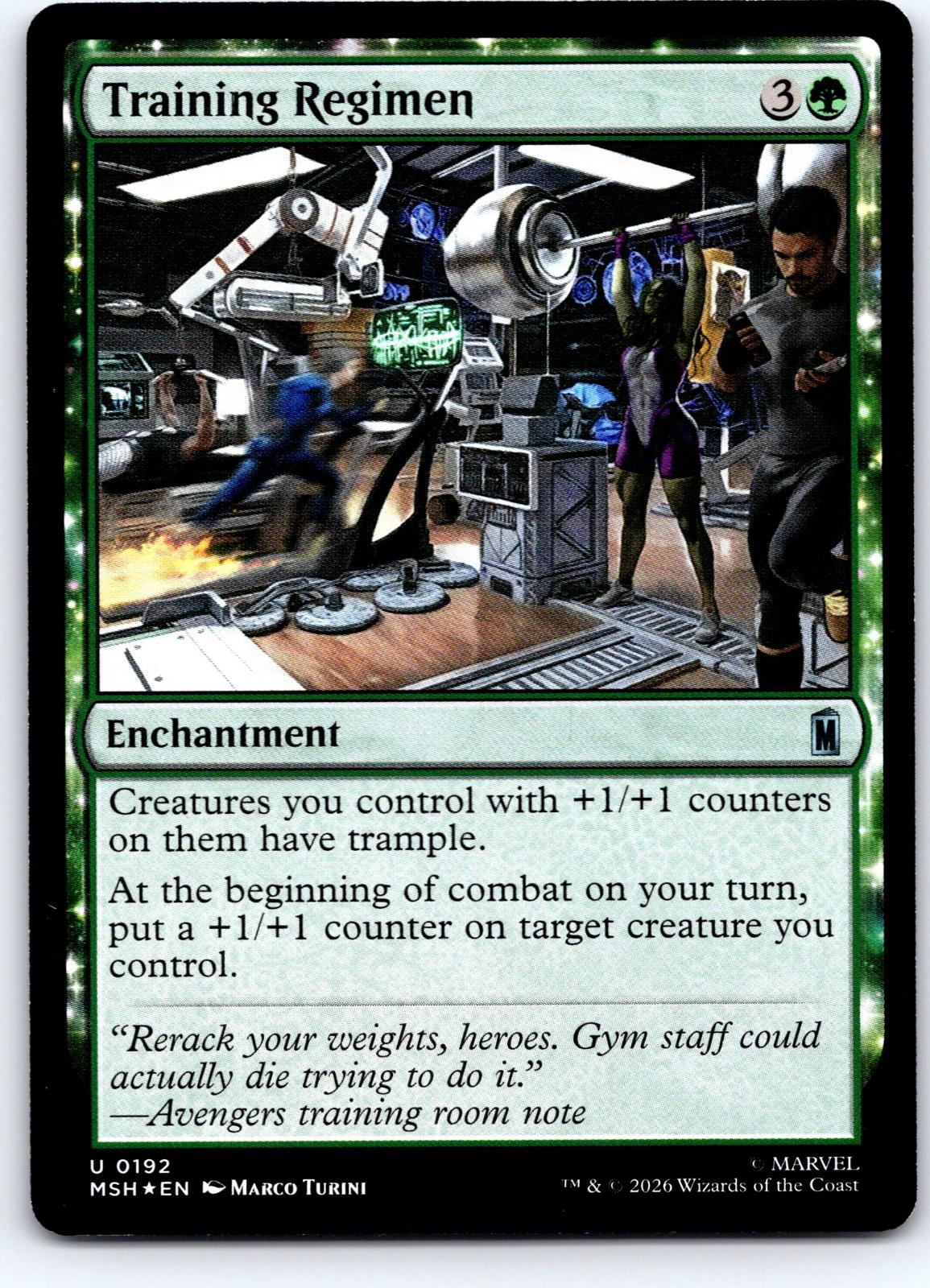 Training Regimen 192 Uncommon Marvel Super Heroes Magic: The Gathering Foil NM